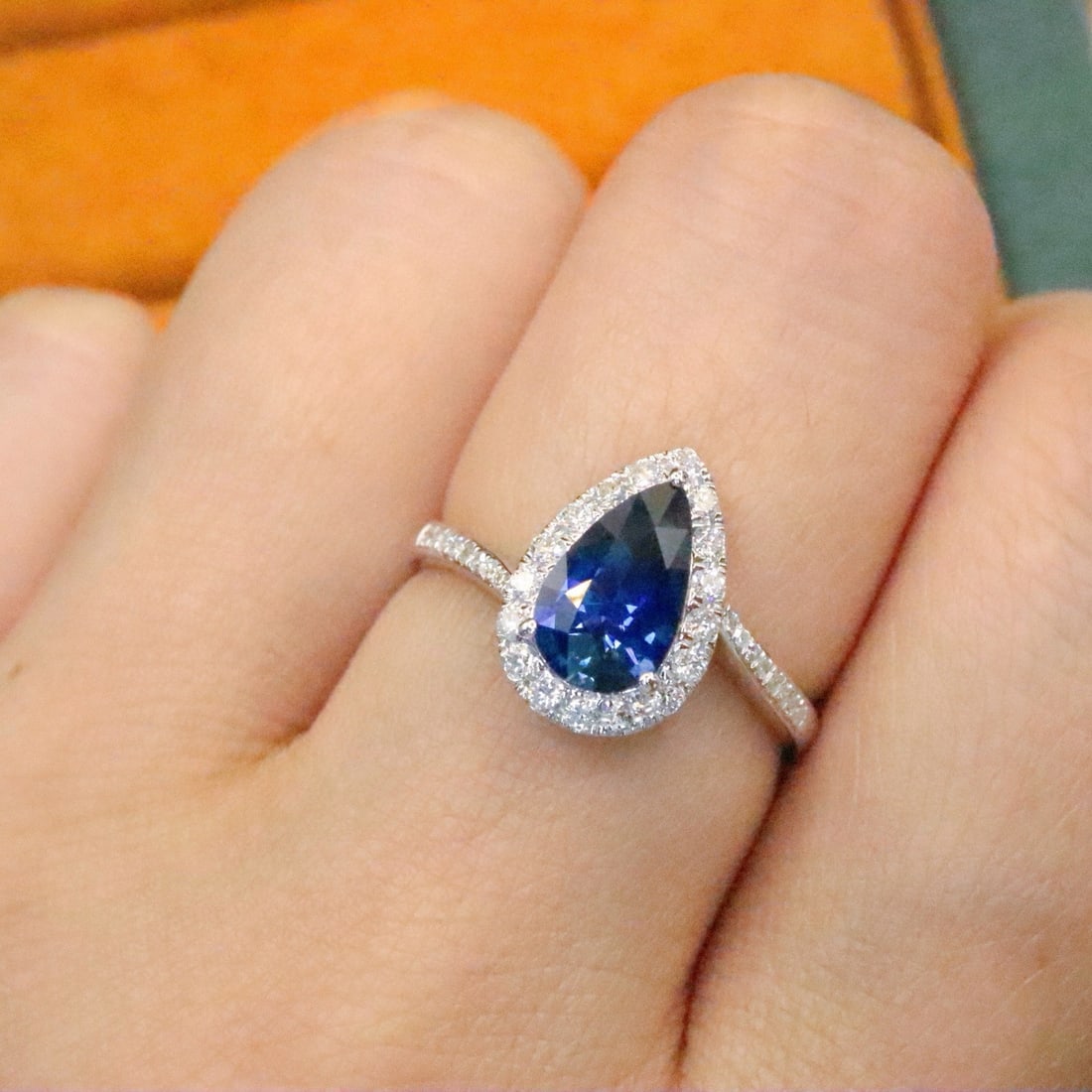 14k Gold 1.52 Ctw Natural Sapphire & Diamond Ring - 5
