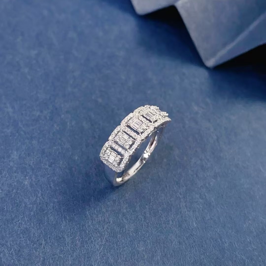 14k Gold 0.35 Ct Natural H Diamond Ring - 3