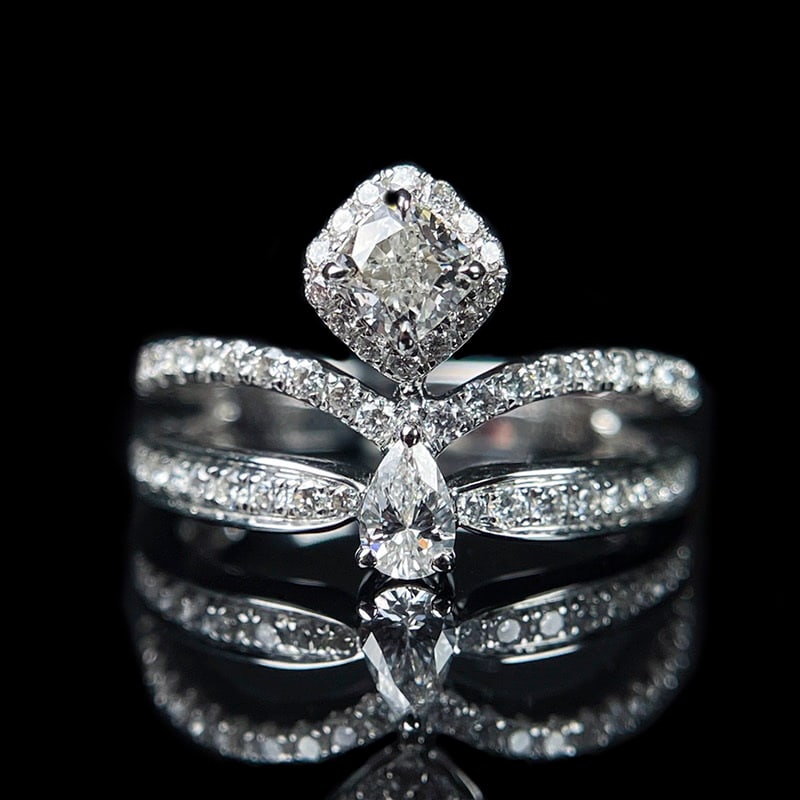 Gia Certified 14k Gold 0.30 Ct Natural G Vs1 Cushion Diamond Ring: Ref:230986213 // gold content:14k gold // ring size:7. 25us // // main gemstone:diamond // certified:gia // shape:cushion // carat weight:0. 30ct // clarity grade:vs1 // color:g // treatment:natural