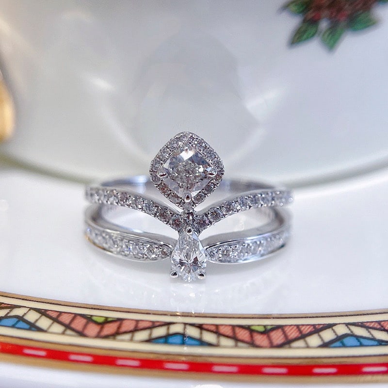 Gia Certified 14k Gold 0.30 Ct Natural G Vs1 Cushion Diamond Ring - 3