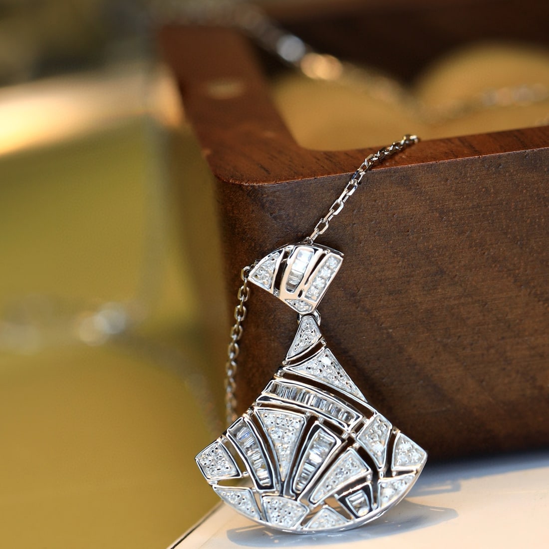 14k Gold 0.4 Ct Natural H Diamond Necklace - 4