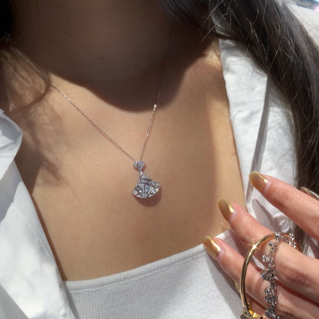 14k Gold 0.4 Ct Natural H Diamond Necklace - 6