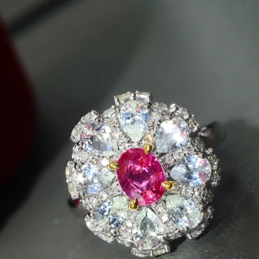 14k Gold 0.80 Ctw Natural Ruby & Diamond Ring: Ref:230986239 // gold content:14k gold // ring size:7. 25us // // main gemstone:ruby // shape:oval // carat weight:0. 63ct // color:red // treatment:natural // // adjacent gemstone 2 : diamond // shap