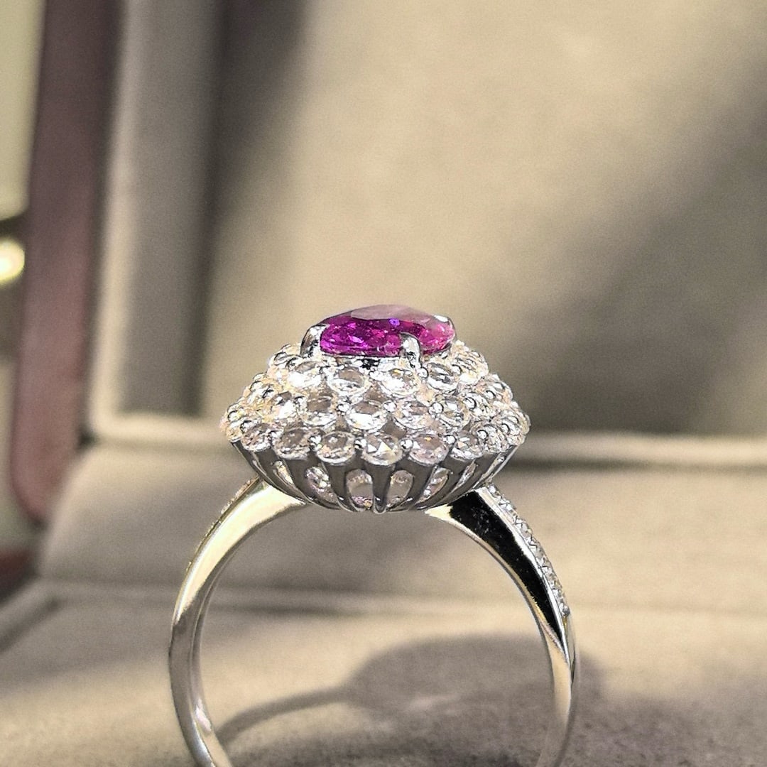 14k Gold 3.02 Ctw Natural Sapphire & Sapphire Ring - 2