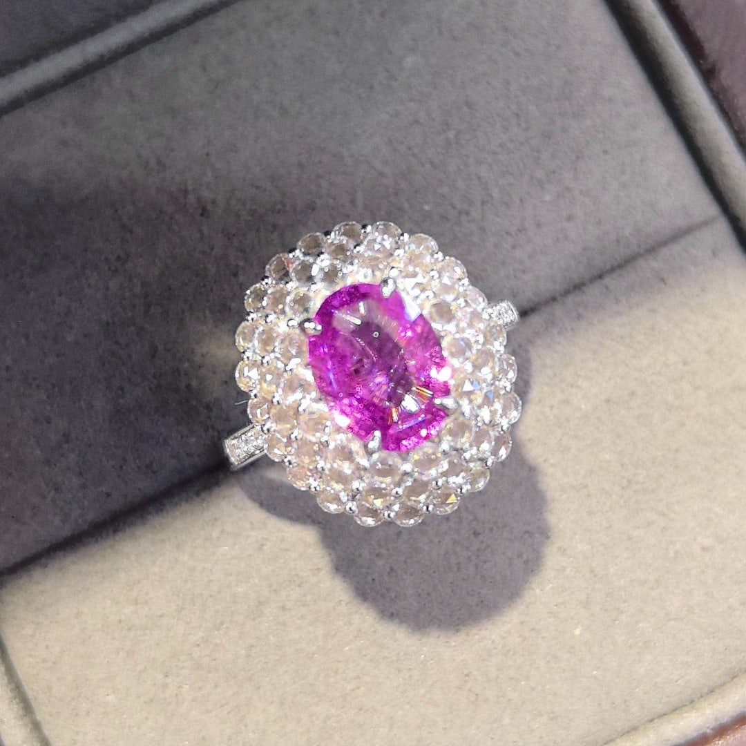 14k Gold 3.02 Ctw Natural Sapphire & Sapphire Ring - 4