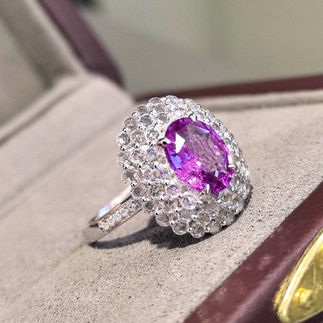 14k Gold 3.02 Ctw Natural Sapphire & Sapphire Ring - 8