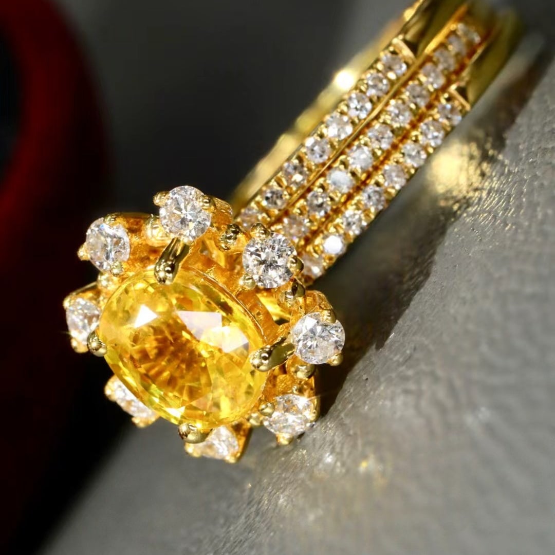 14k Gold 1.27 Ctw Natural Sapphire & Diamond Ring - 6