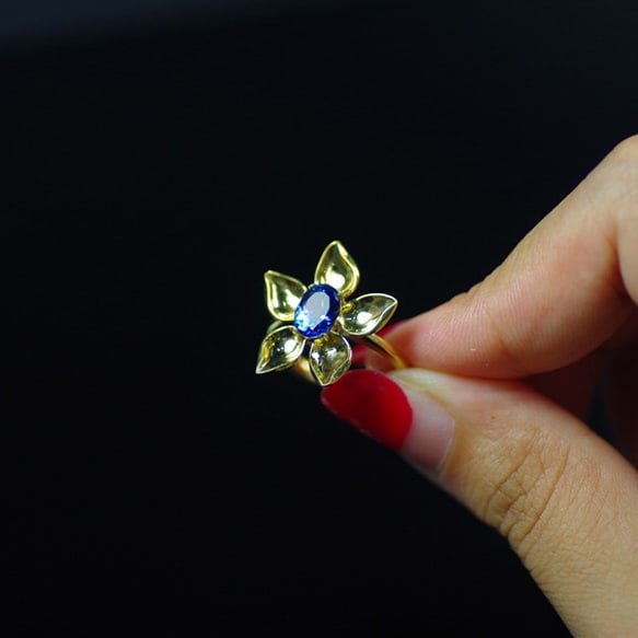 14k Gold 1.49 Ct Natural Tanzanite Ring - 4
