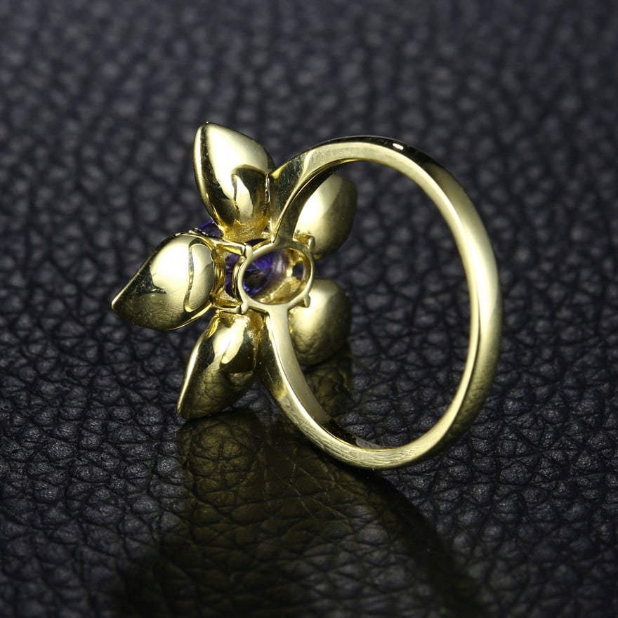 14k Gold 1.49 Ct Natural Tanzanite Ring - 5