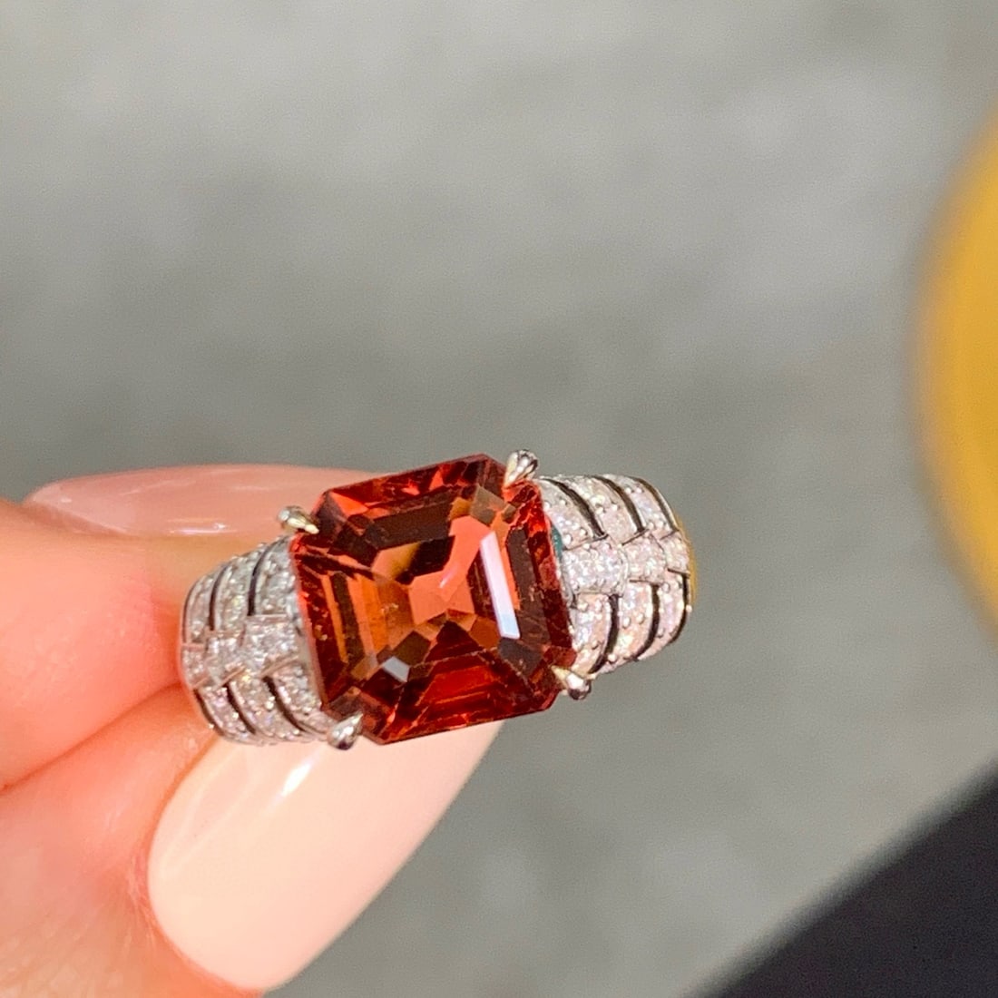 14k Gold 5.02 Ctw Natural Tourmaline & Diamond Ring - 3