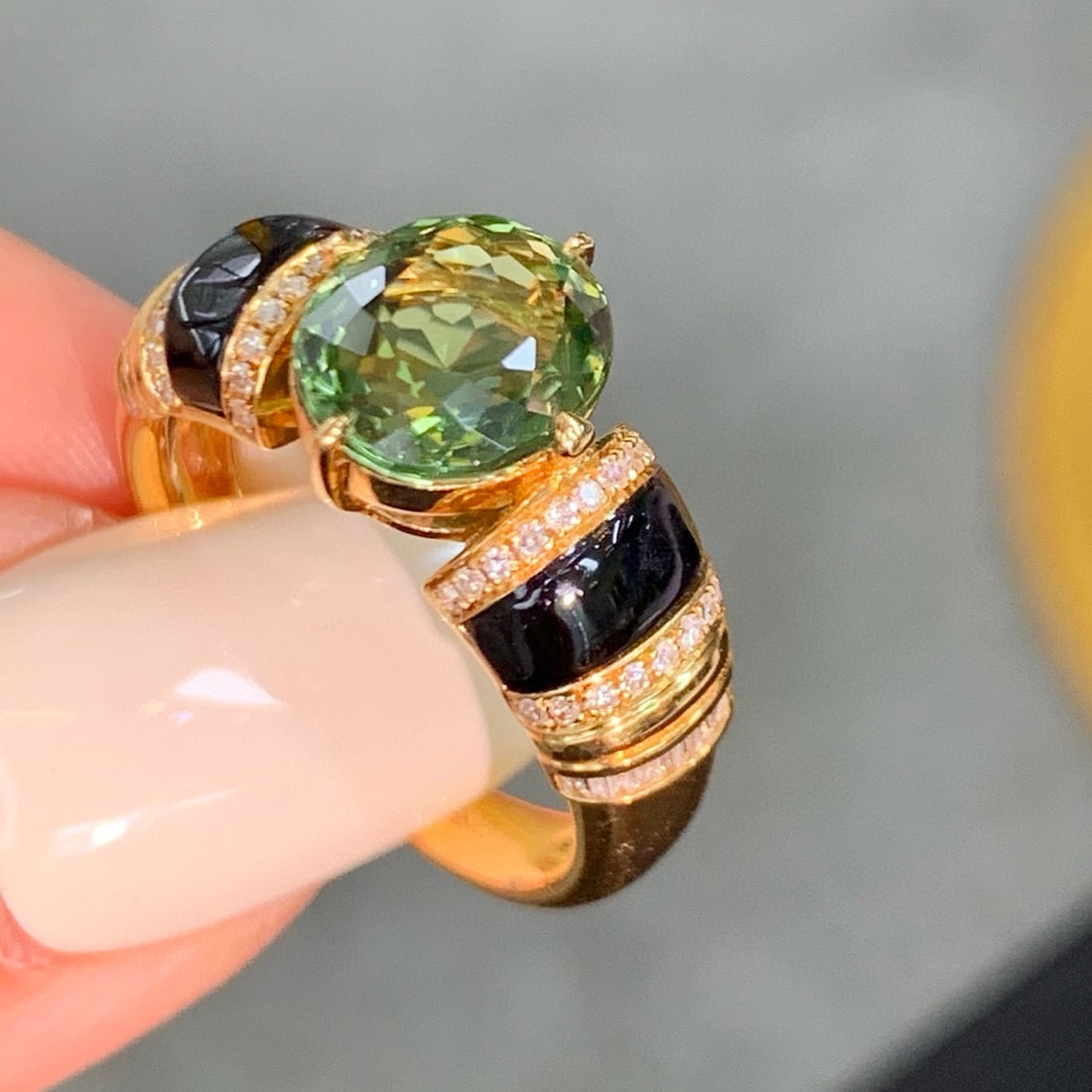 14k Gold 2.82 Ctw Natural Tourmaline & Diamond Ring - 3