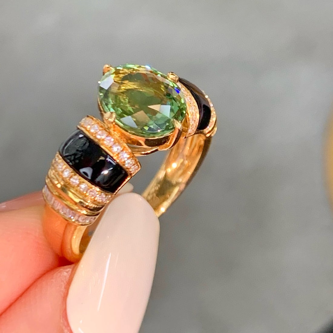 14k Gold 2.82 Ctw Natural Tourmaline & Diamond Ring - 5