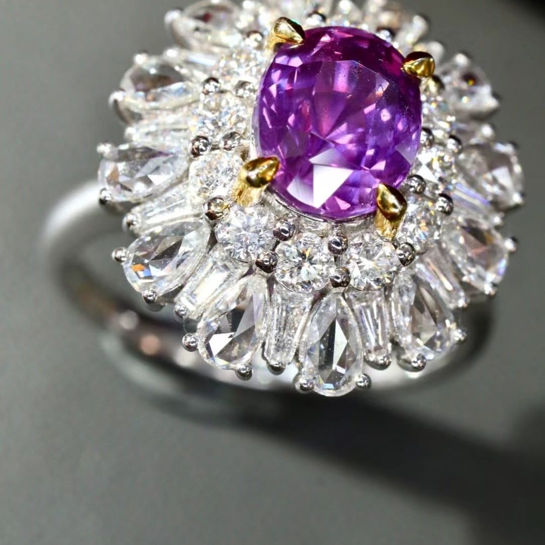 14k Gold 3.47 Ctw Natural Sapphire & Diamond Ring - 5