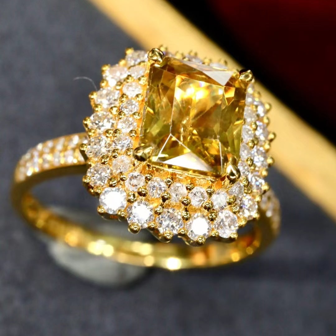 14k Gold 3.16 Ctw Natural Sapphire & Diamond Ring - 2