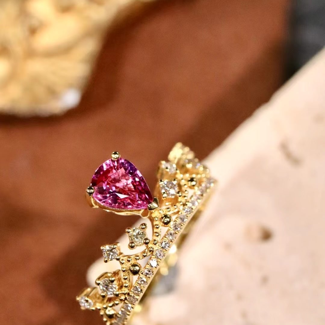 14k Gold 0.82 Ctw Natural Ruby & Diamond Ring - 4