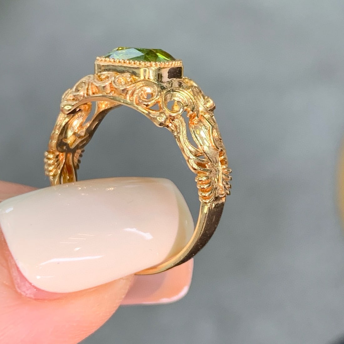 14k Gold 1.38 Ct Natural Tourmaline Ring - 4