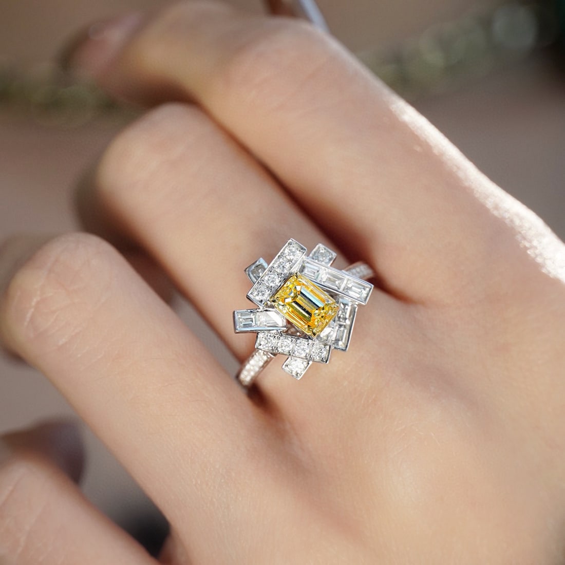 14k Gold 1.97 Ctw Natural Yellow Diamond & Diamond Ring/pendant( Without Chain ) - 5