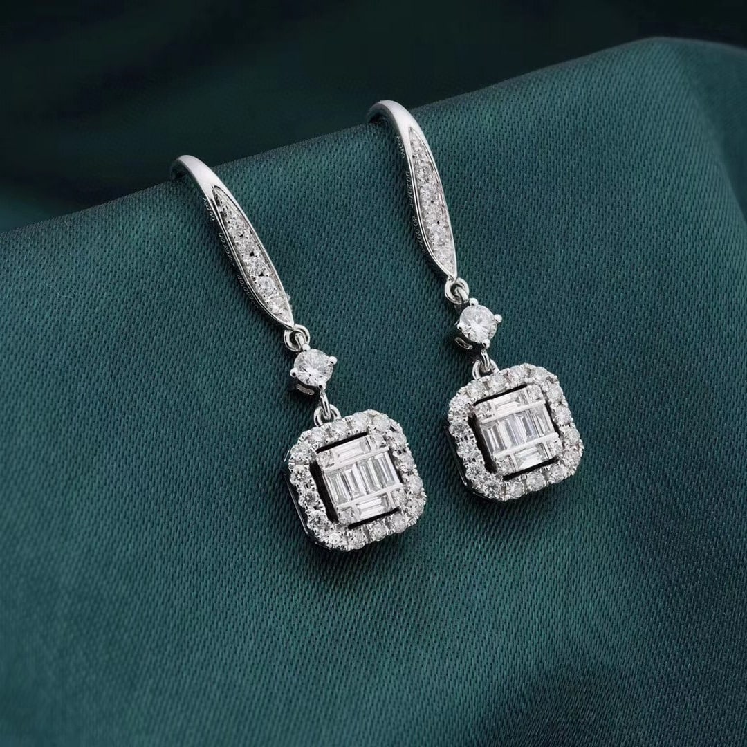 14k Gold 0.56 Ctw Natural H Diamond Earrings - 2