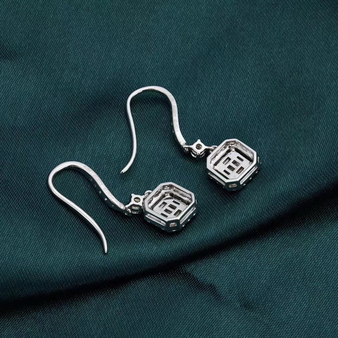 14k Gold 0.56 Ctw Natural H Diamond Earrings - 3