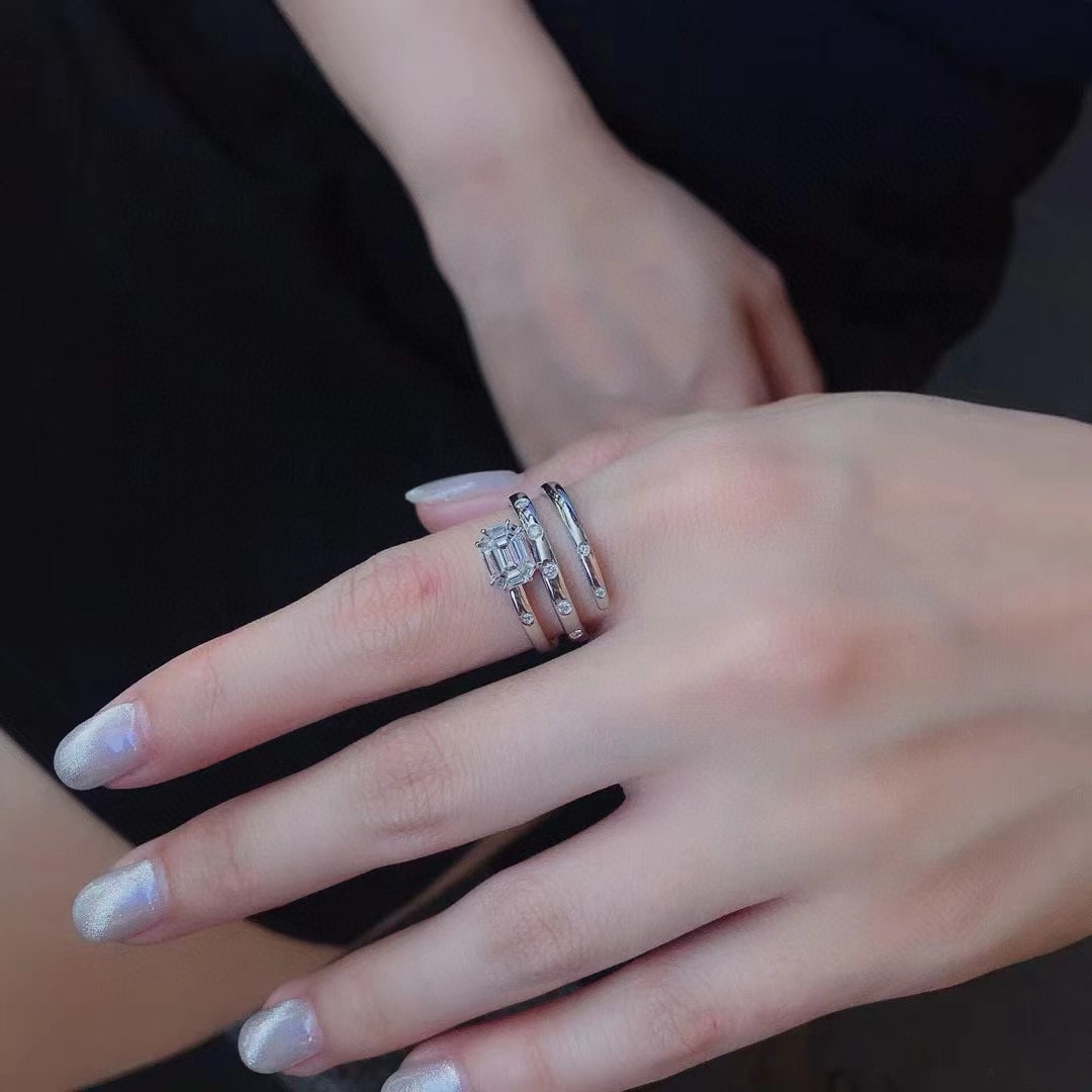14k Gold 0.55 Ctw Natural H Diamond Ring - 4