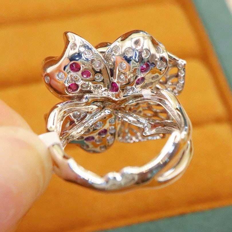 14k Gold 1.97 Ctw Vivid Green Natural Emerald & Diamond Ring - 4