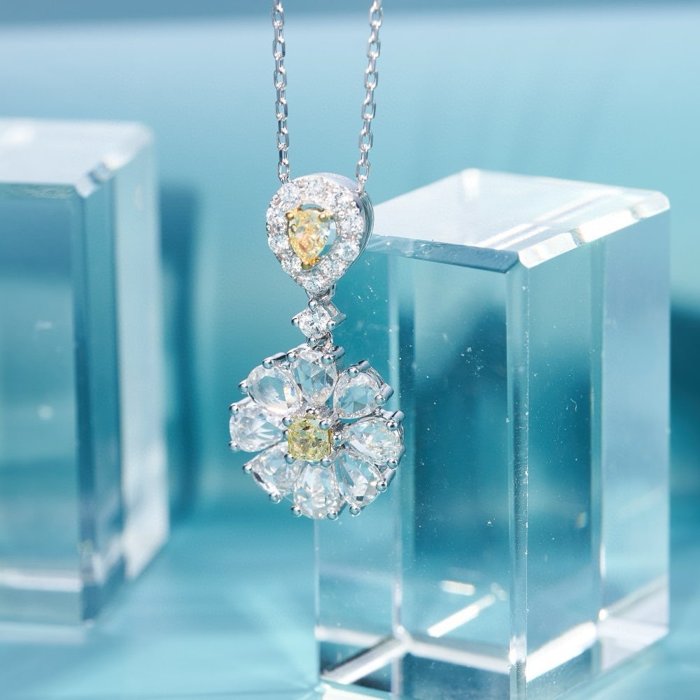 14k Gold 1.06 Ct Natural Color Diamond Pendant( Without Chain ) - 3