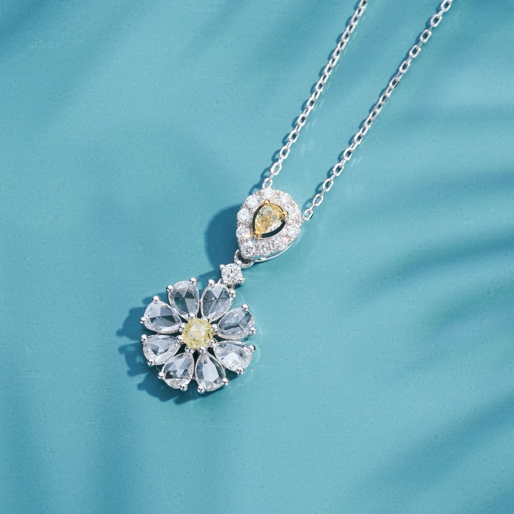 14k Gold 1.06 Ct Natural Color Diamond Pendant( Without Chain ) - 4