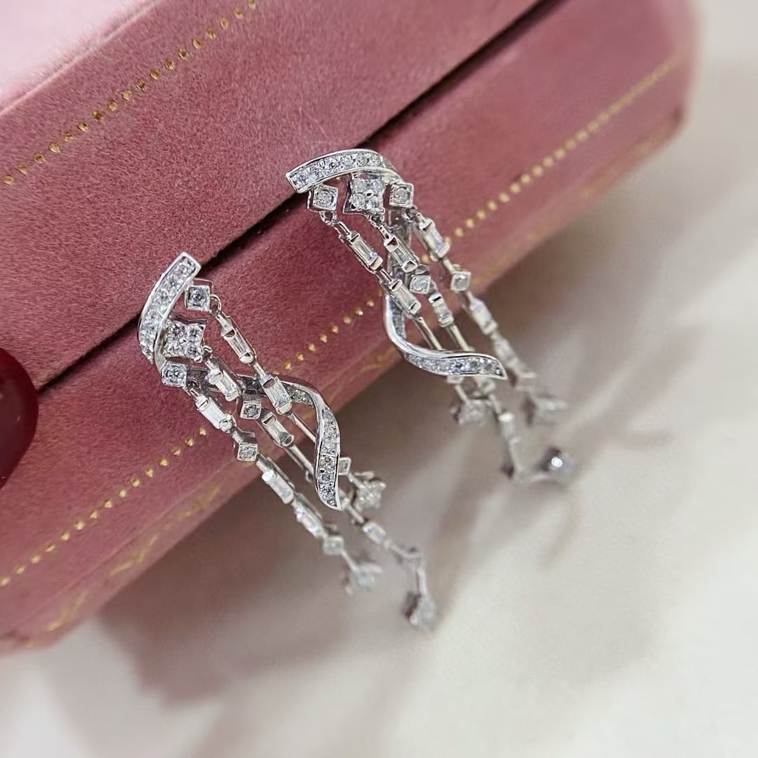 14k Gold 0.5 Ct Natural H Diamond Earrings - 2