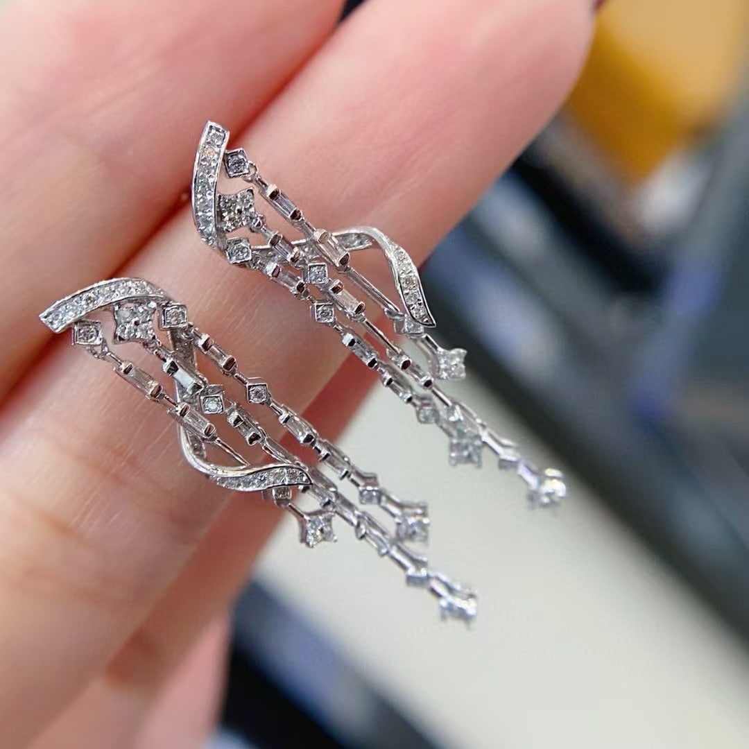 14k Gold 0.5 Ct Natural H Diamond Earrings - 3