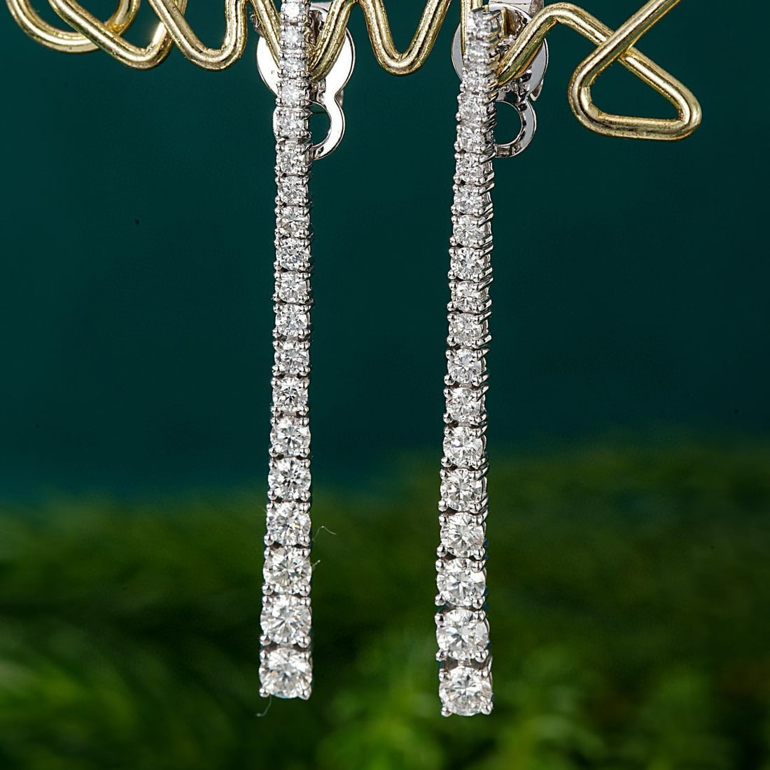 14k Gold 1.26 Ct Natural H Diamond Earrings - 4