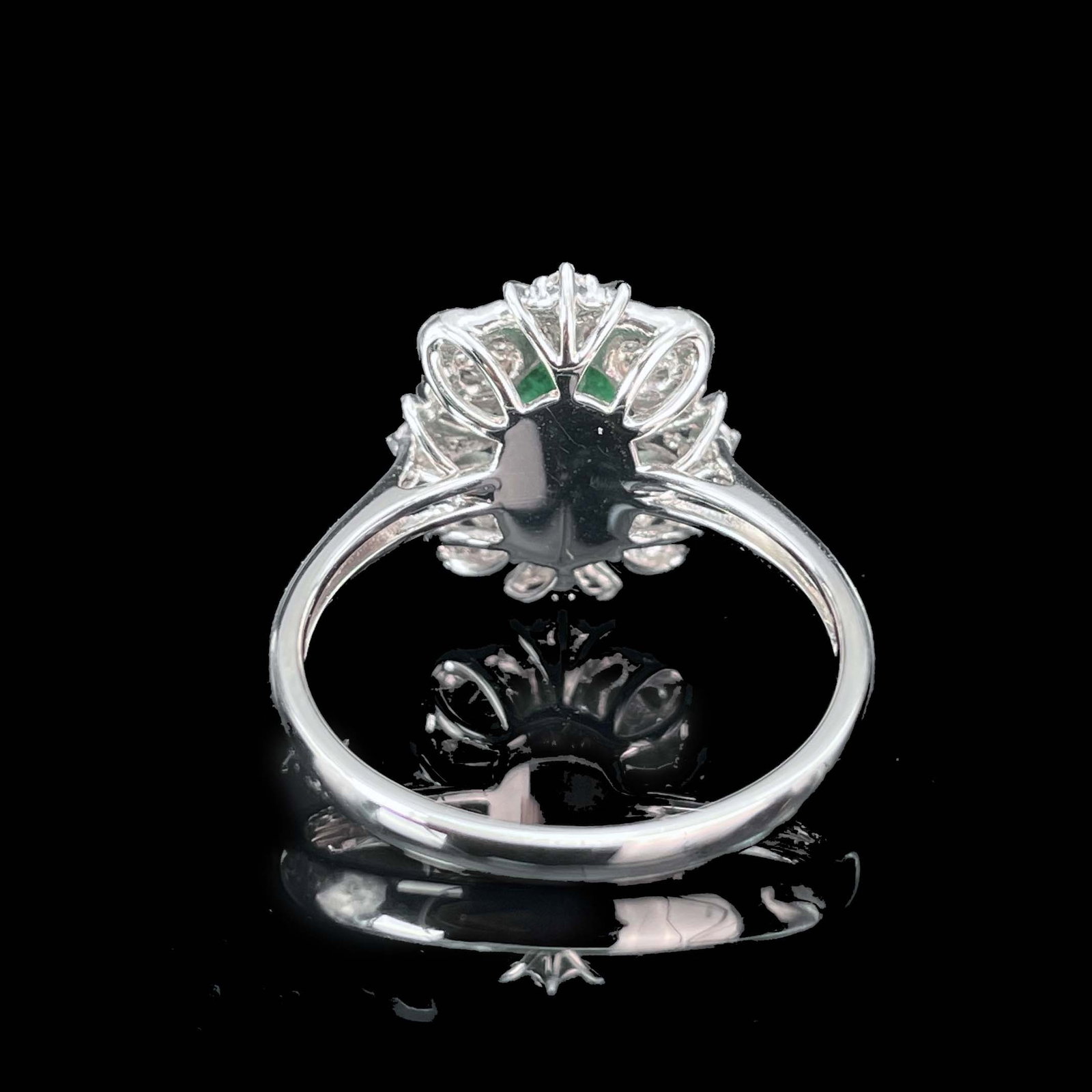 14k Gold 1.2 Ctw Natural Emerald & Diamond Ring - 4