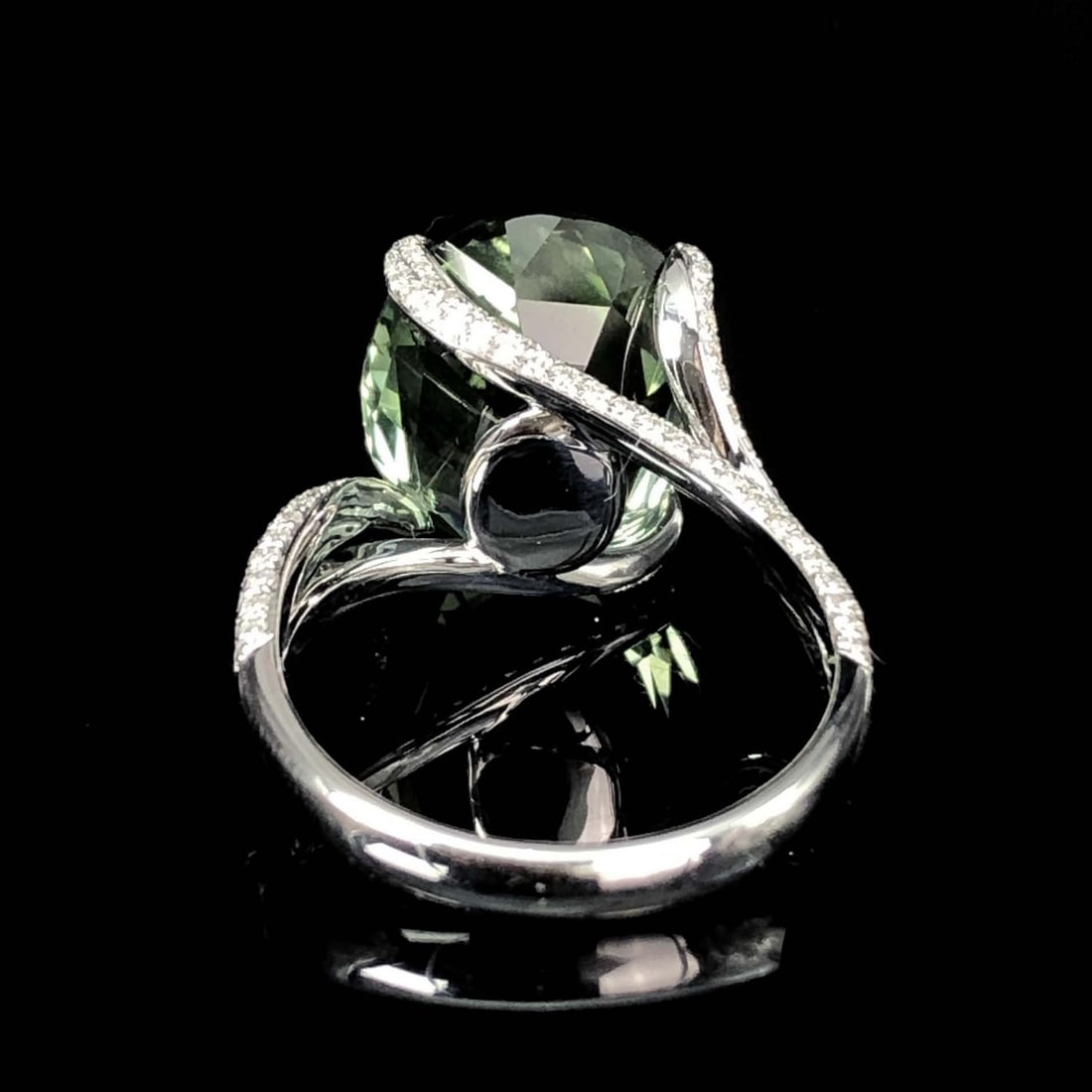 14k Gold 11.4 Ctw Natural Tourmaline & Diamond Ring - 4