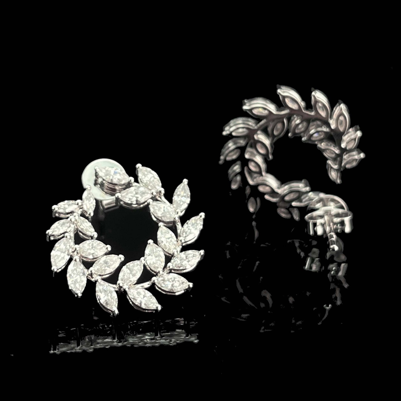 14k Gold 2 Ct Natural H Diamond Earrings - 2