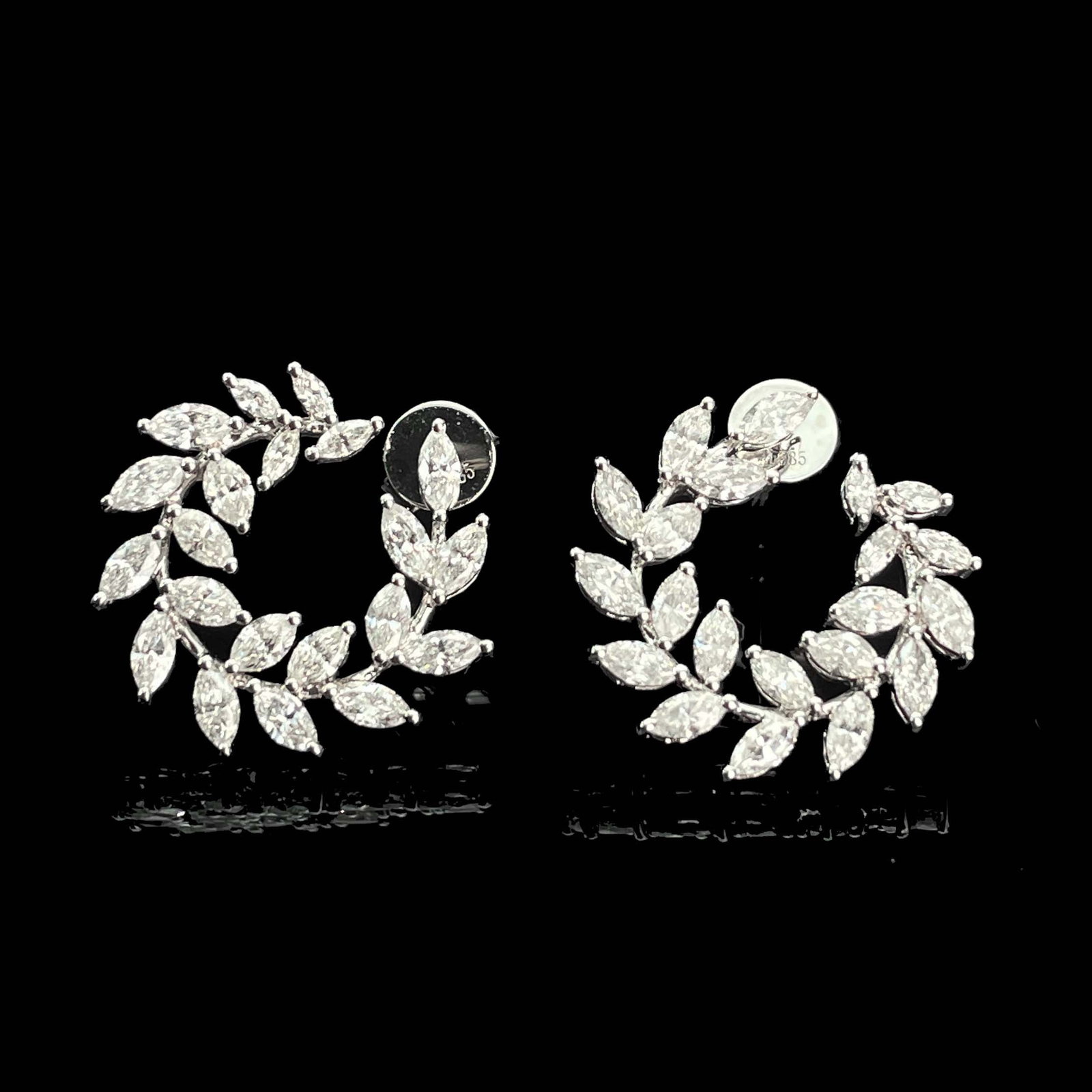 14k Gold 2 Ct Natural H Diamond Earrings - 3