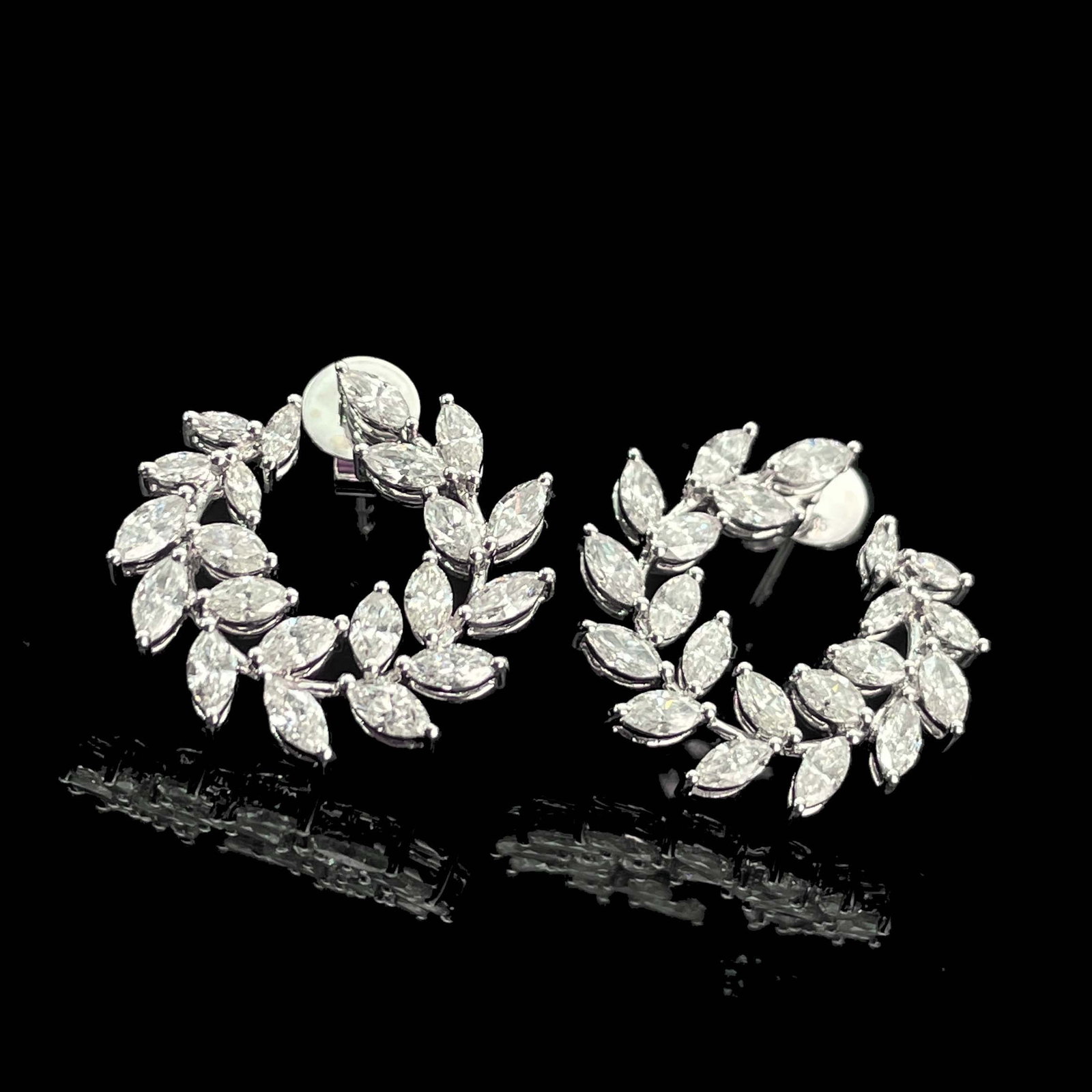 14k Gold 2 Ct Natural H Diamond Earrings - 4