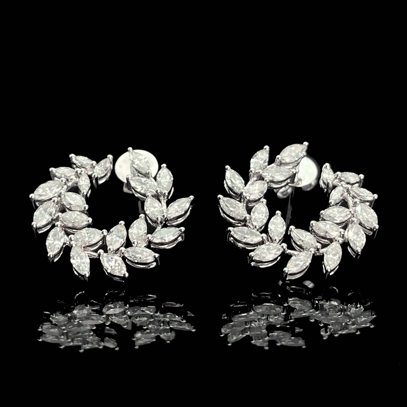 14k Gold 2 Ct Natural H Diamond Earrings - 5