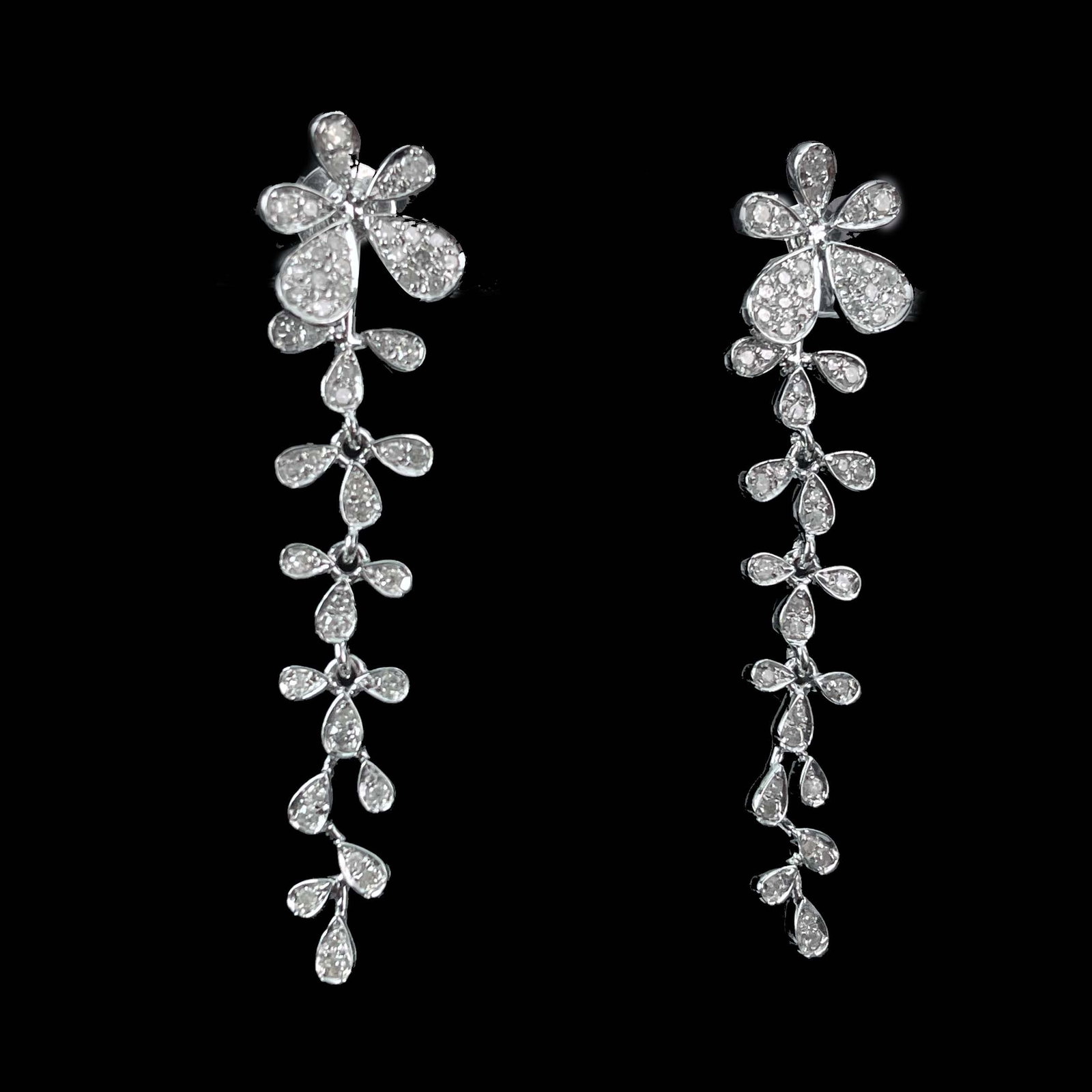 14k Gold 0.40 Ct Natural H Diamond Earrings - 2