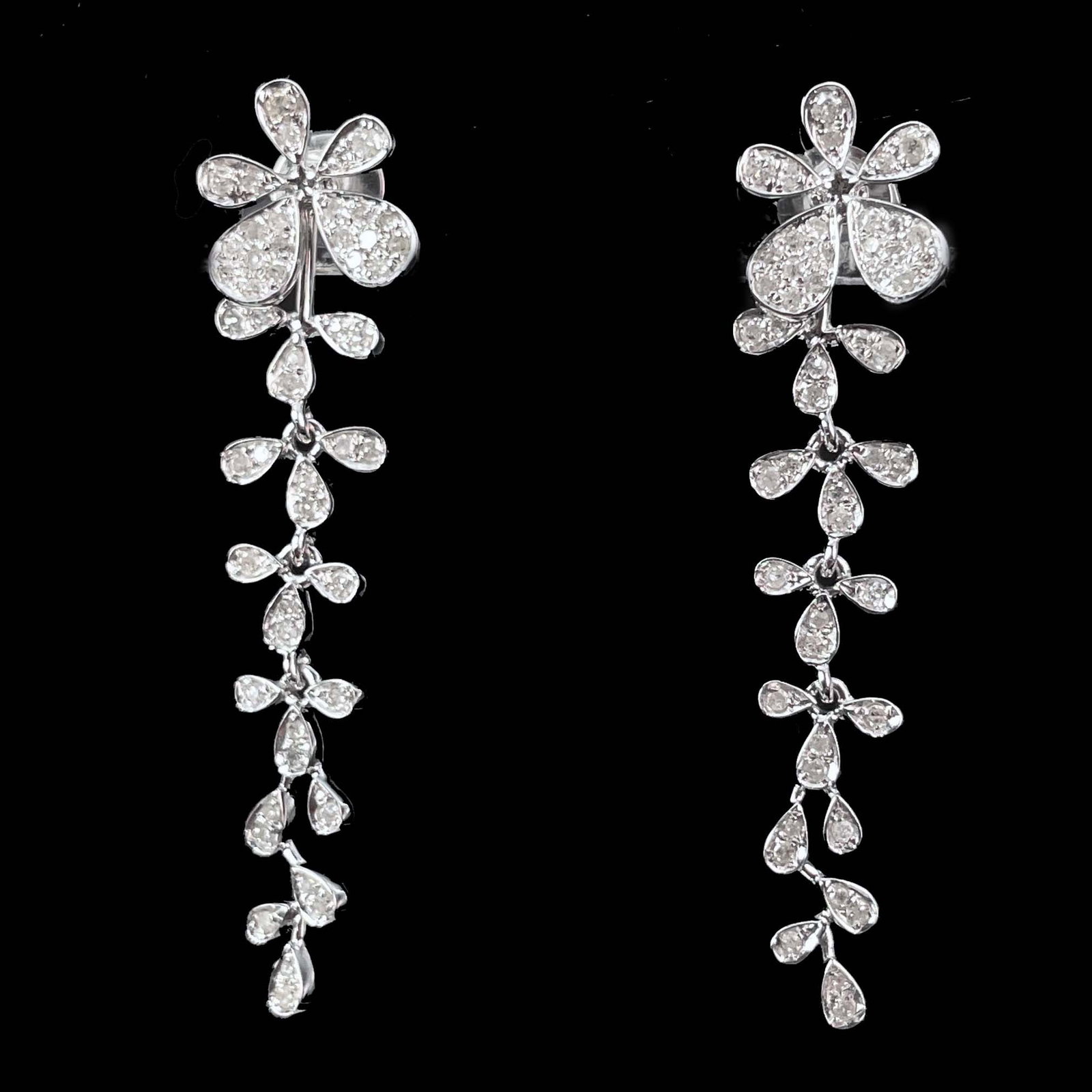 14k Gold 0.40 Ct Natural H Diamond Earrings - 3