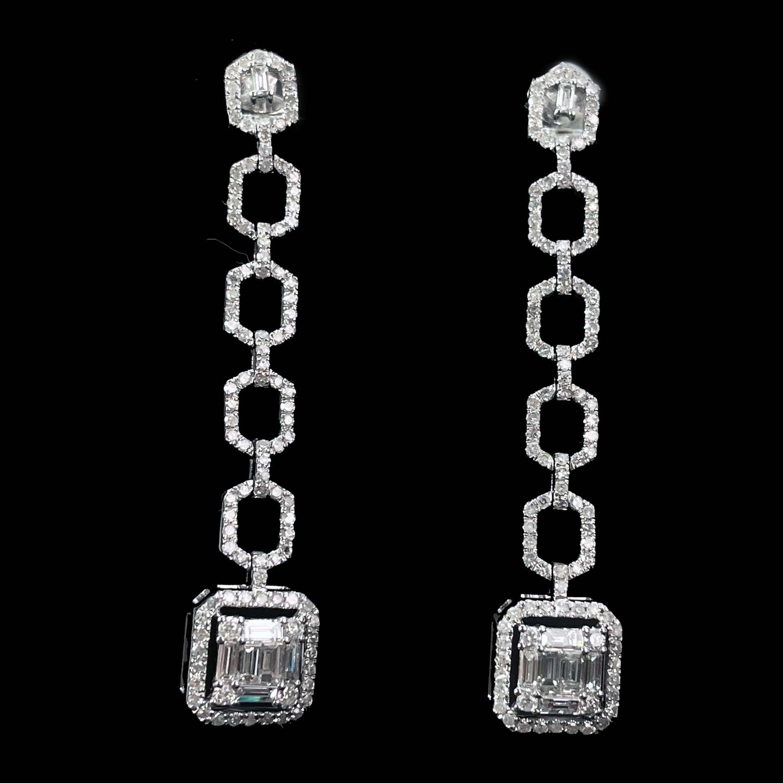 14k Gold 0.80 Ct Natural H Diamond Earrings - 3