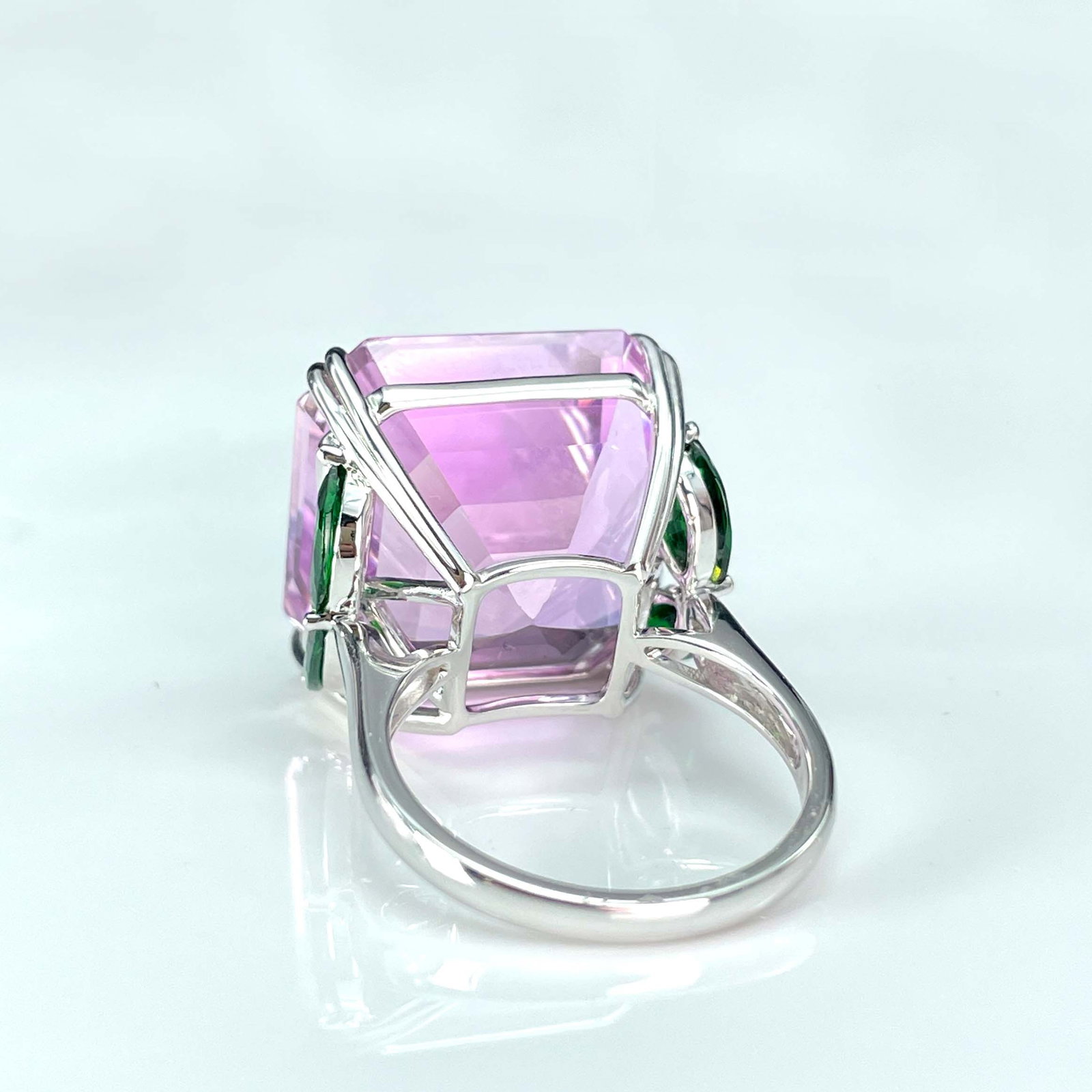 14k Gold 27.2 Ct Natural Kunzite Ring - 3