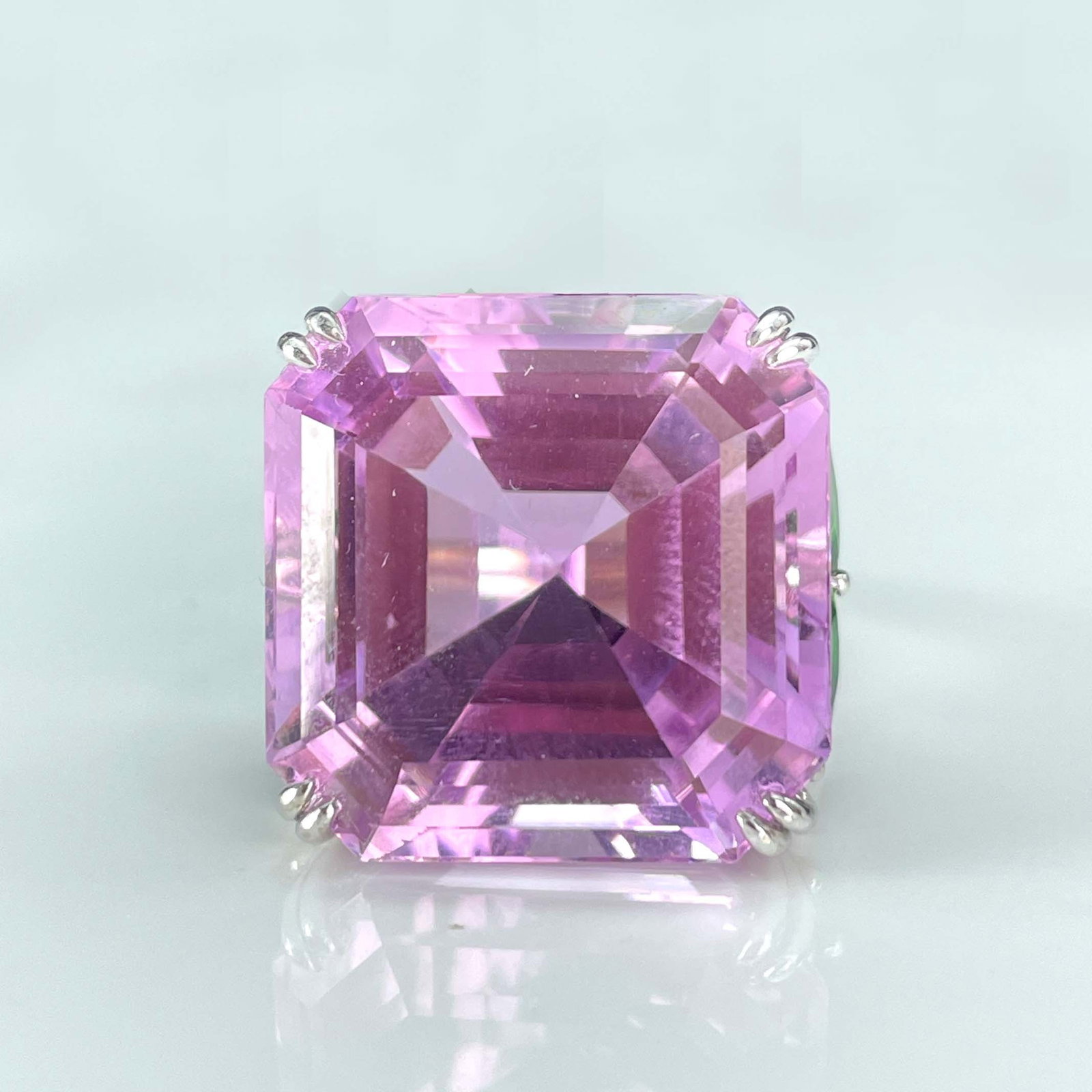 14k Gold 27.2 Ct Natural Kunzite Ring - 5