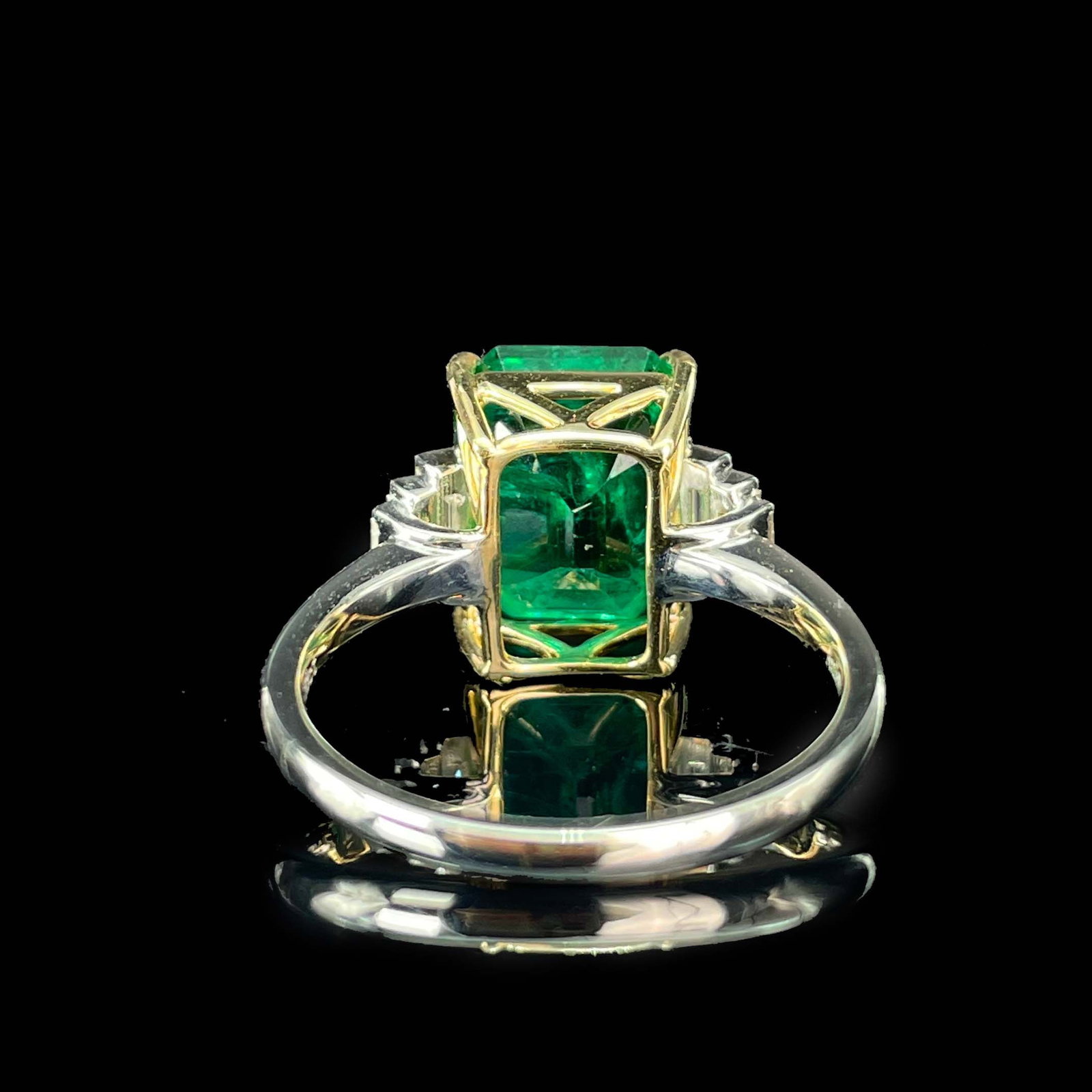 14k Gold 5.07 Ctw Natural Emerald & Diamond Ring - 5