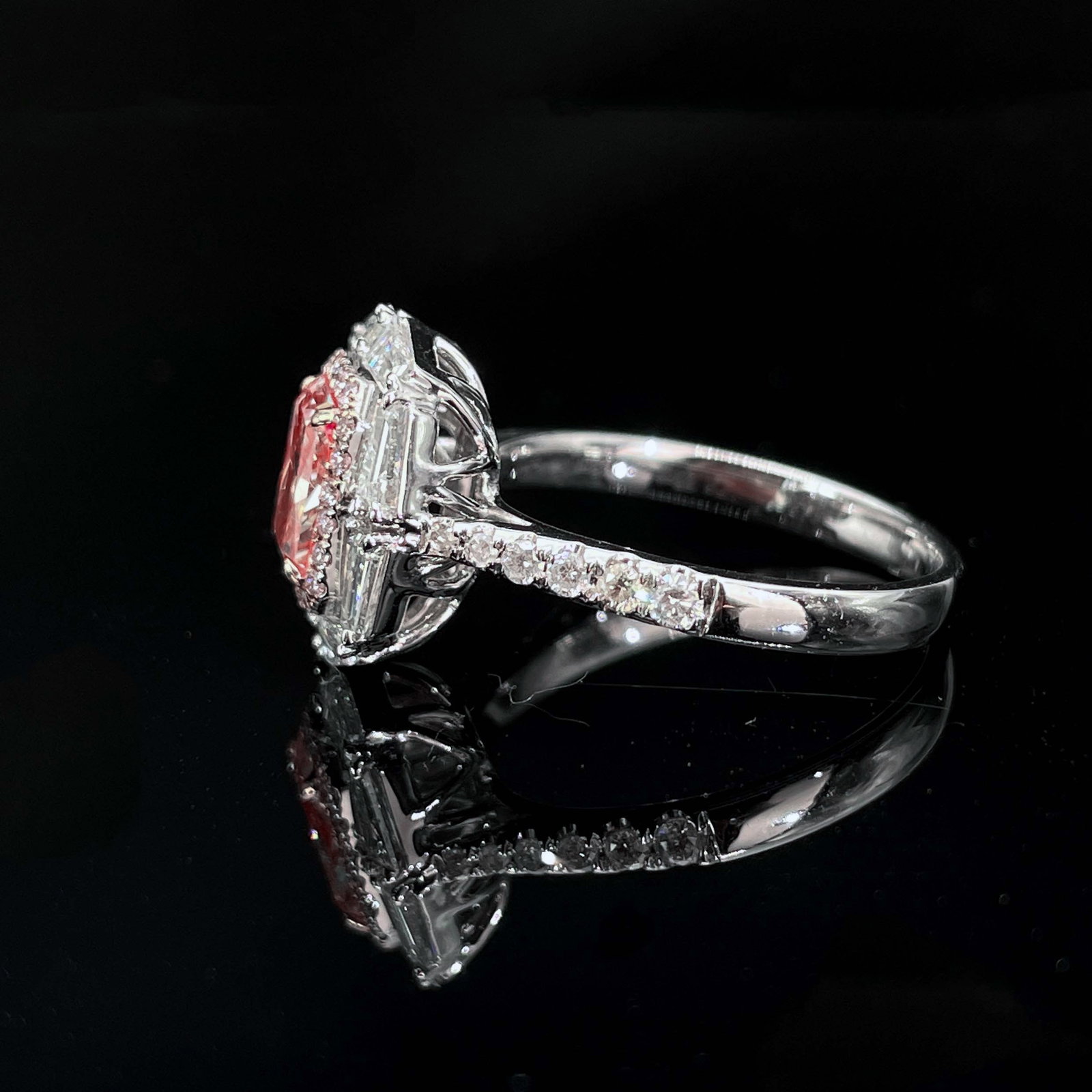 14k Gold 1.29 Ctw Natural Pink Diamond & Diamond Ring - 3