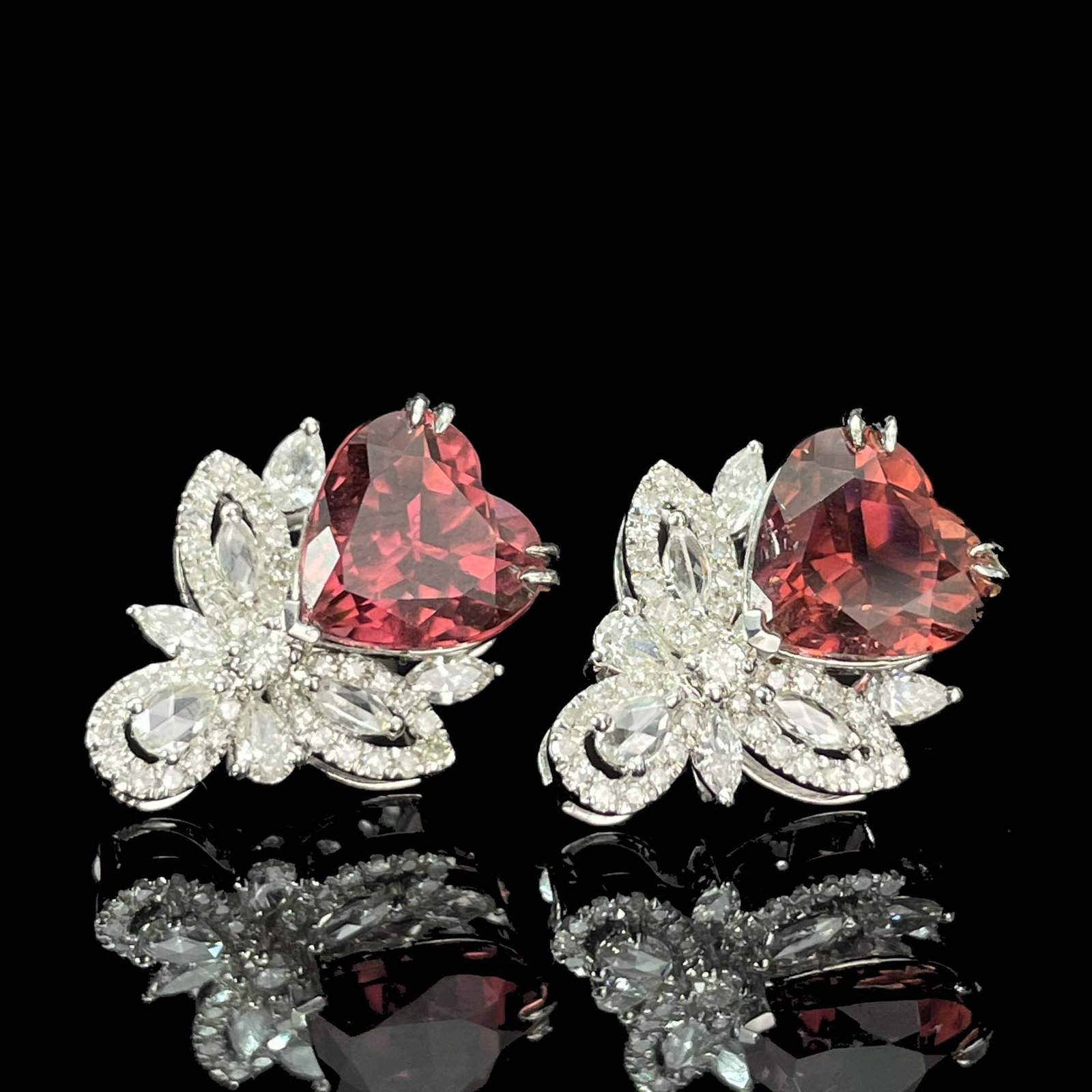 14k Gold 4.9 Ctw Natural Tourmaline & Diamond Earrings - 3