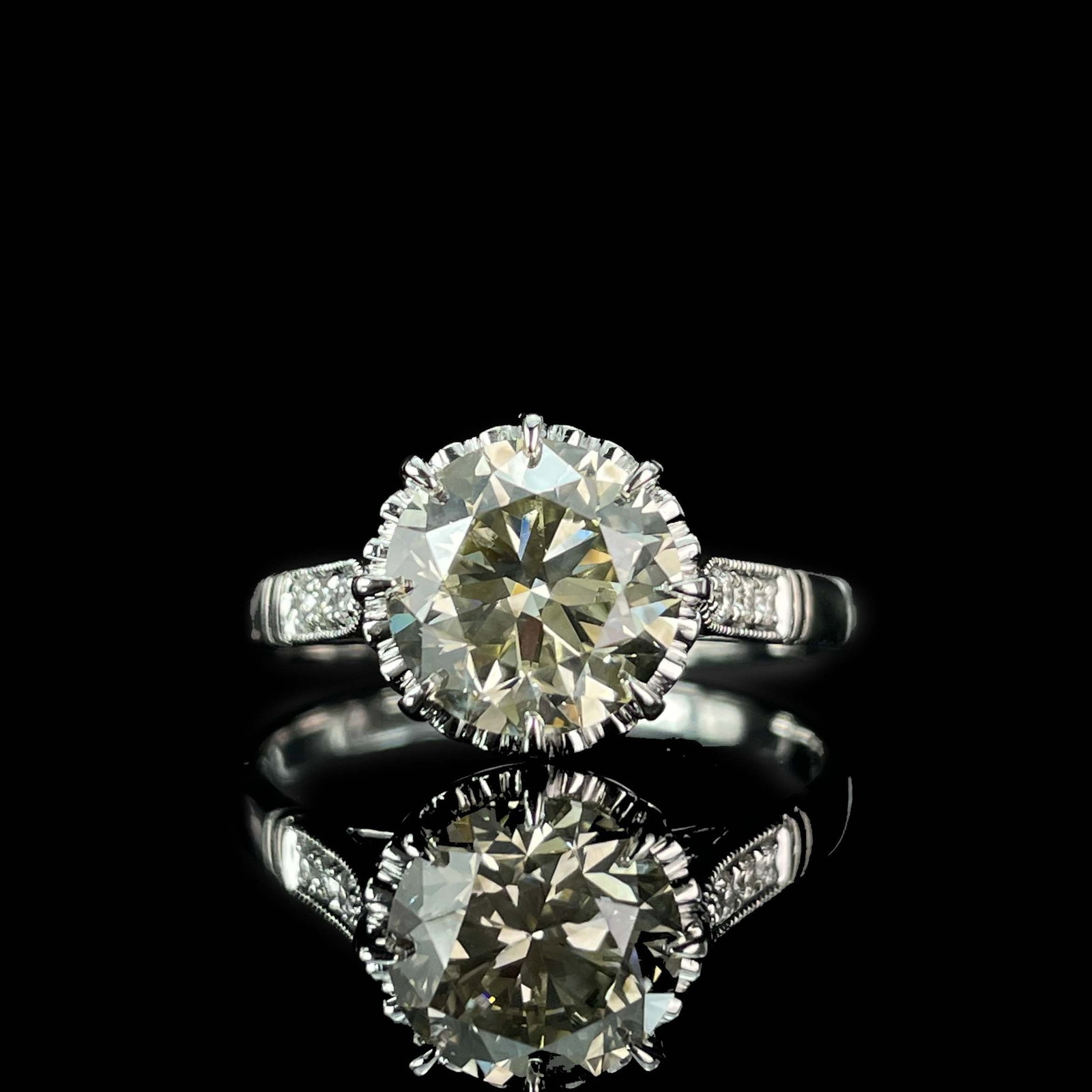 14k Gold 2.19 Ctw Natural H Diamond Ring (1 of 8)