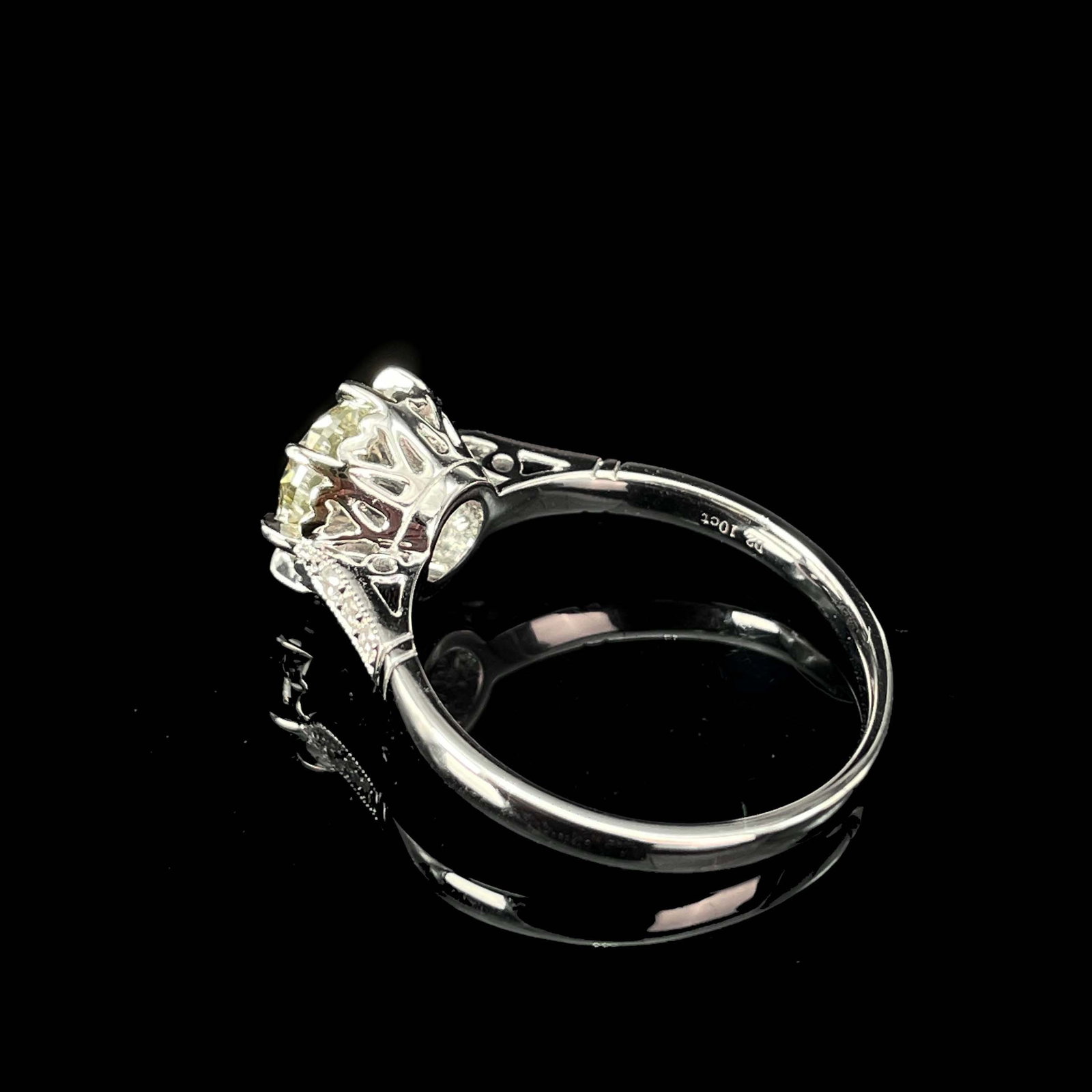 14k Gold 2.19 Ctw Natural H Diamond Ring - 3