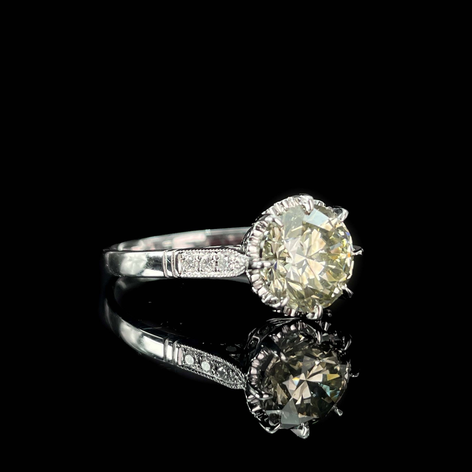 14k Gold 2.19 Ctw Natural H Diamond Ring - 4