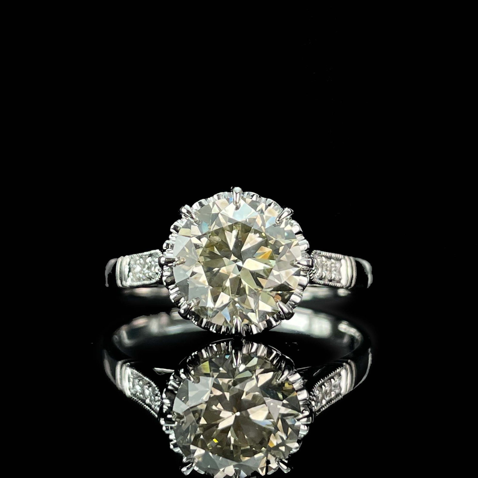 14k Gold 2.19 Ctw Natural H Diamond Ring - 7