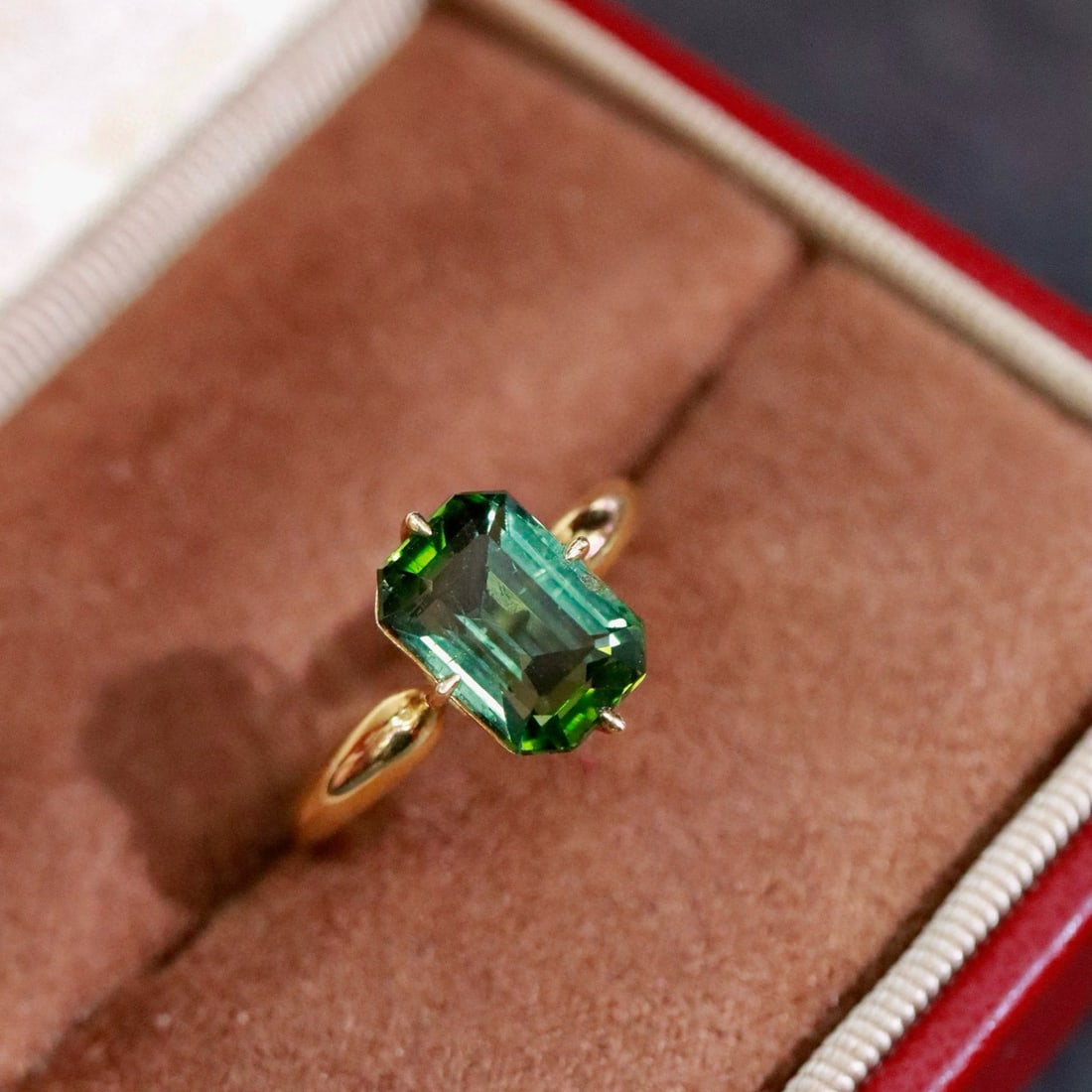 14k Gold 4.0 Ct Natural Tourmaline & Diamond Ring - 3