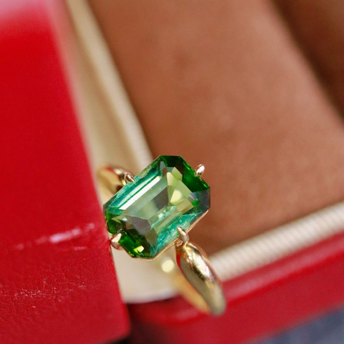 14k Gold 4.0 Ct Natural Tourmaline & Diamond Ring - 4
